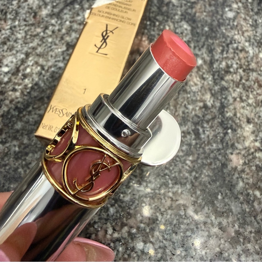Yves Saint Laurent Coral Pink Lipstick - LIP BALM Luminous Satin #1